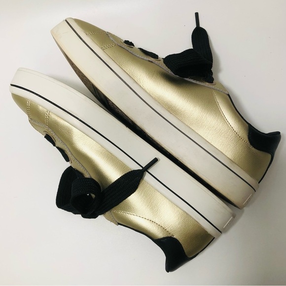 Skechers Hi Lites Gold and Black Sneakers - Picture 9 of 13